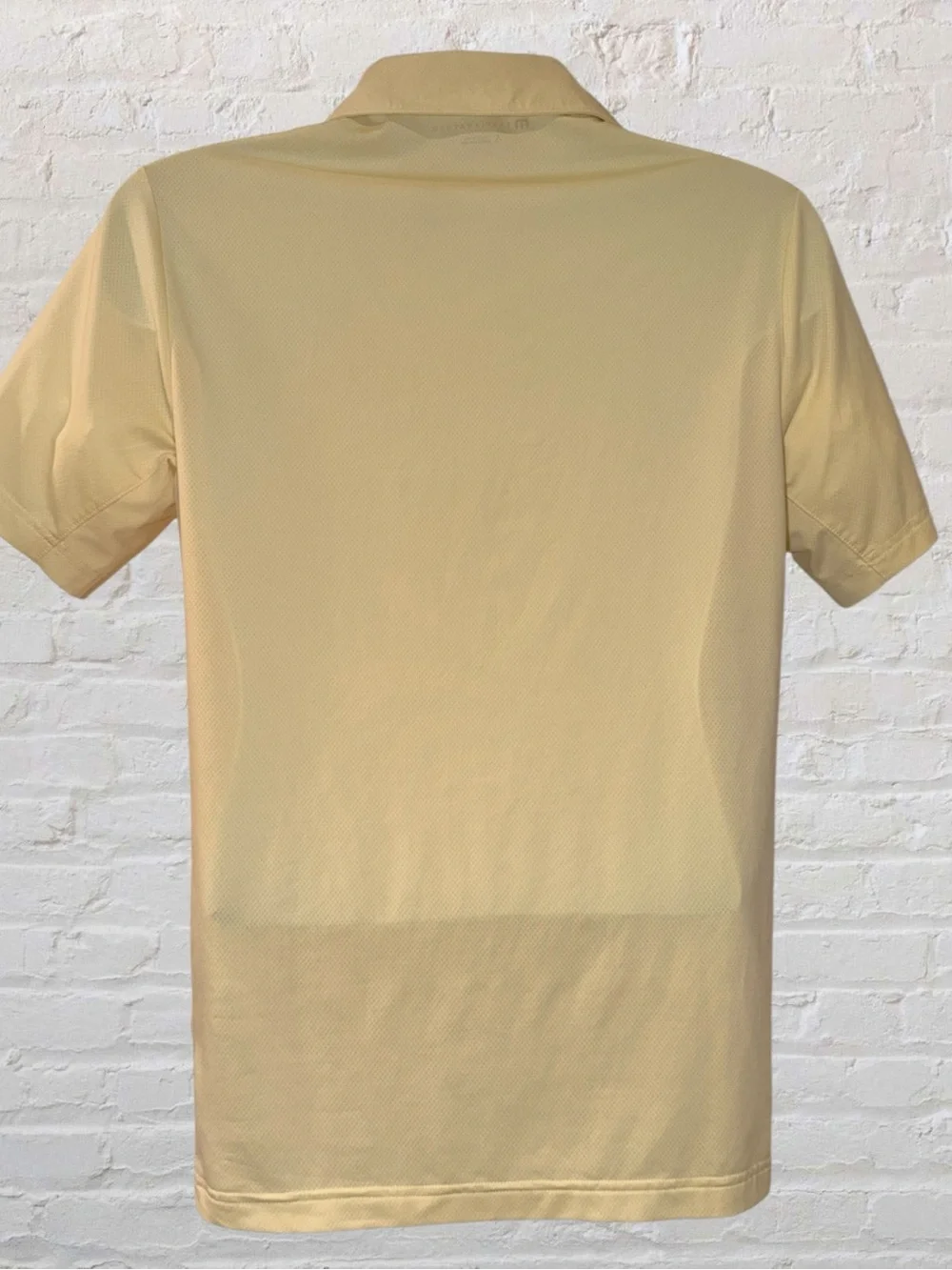 TravisMathew Men’s Small Yellow Performance Golf Polo Lightweight